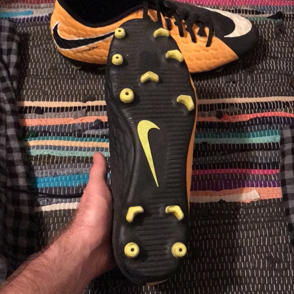 Nike Black and Yellow Hyper Venom cleats. Size12. - Picture 3 of 5